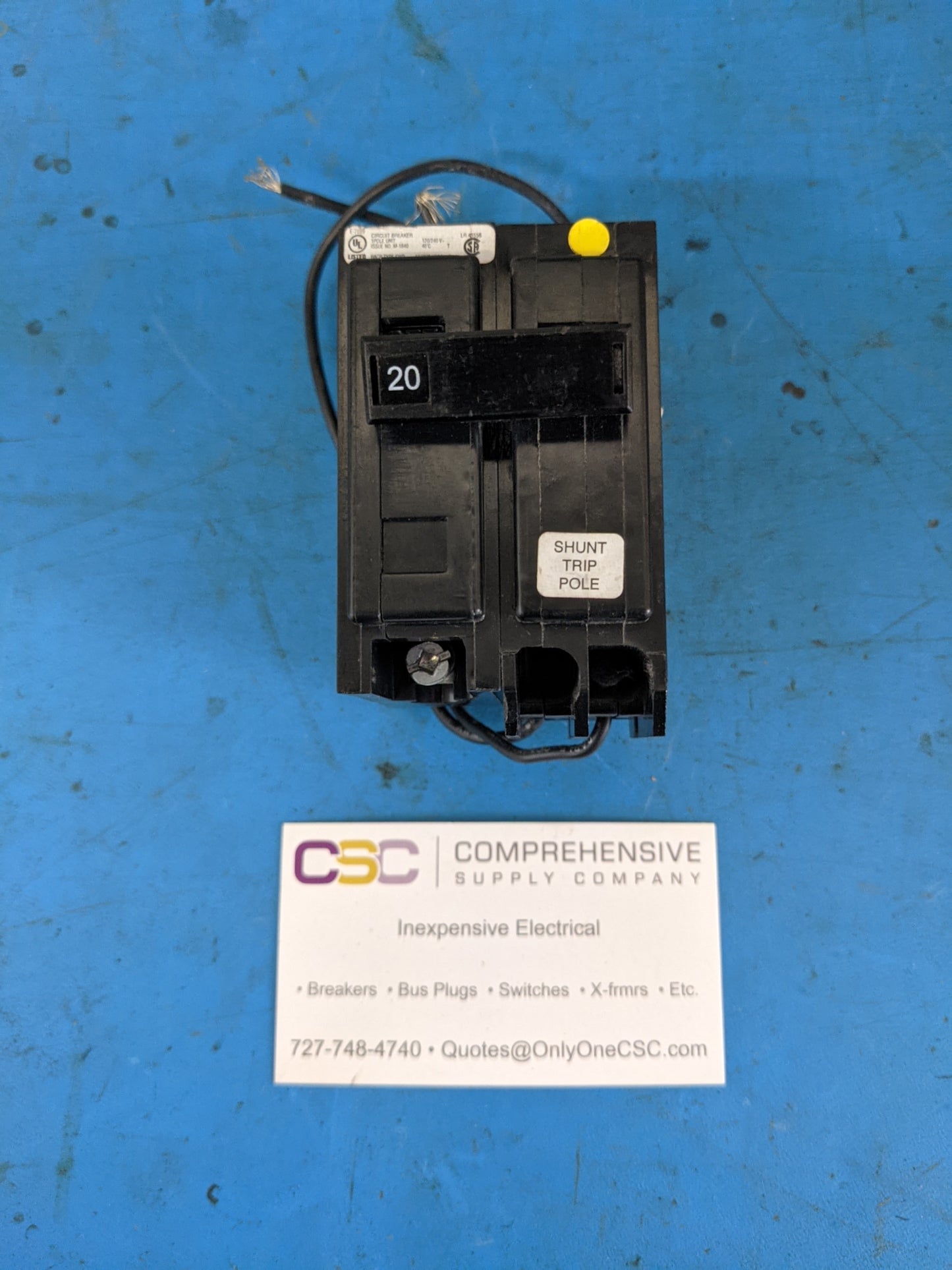 QBHW1020S - Eaton 20A Amp 1P Pole 22kA@120/240V Bolt On Qbhw Circuit Breaker W/120/208/240V Shunt Trip