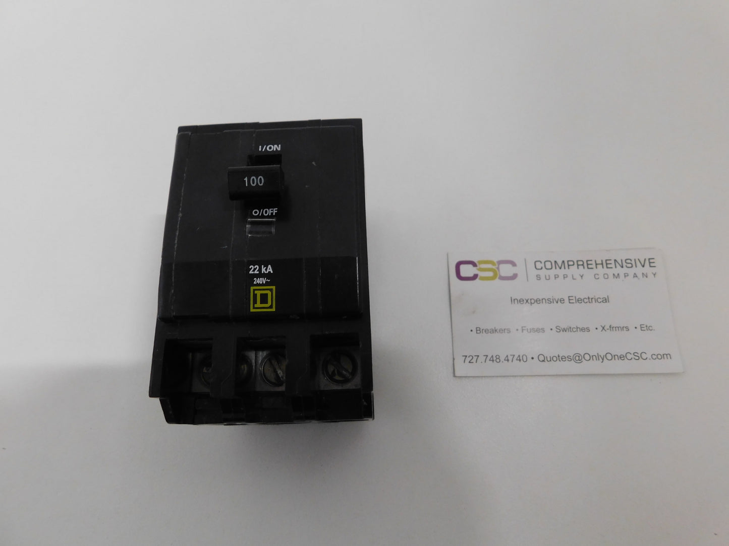 QO3100VH - Square D 100A Amp 3P Pole 22kA@240V Plug On Circuit Breaker