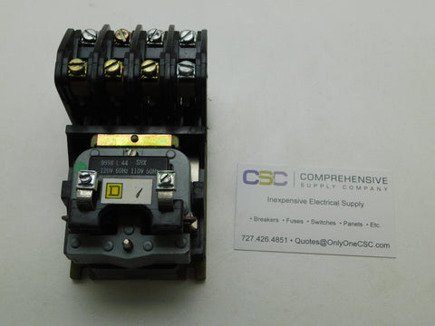 8903L040 - Square D 30A Amp 600V 4P Pole Electrically Held Lighting Contactor W/110V-120V@50/60Hz Coil