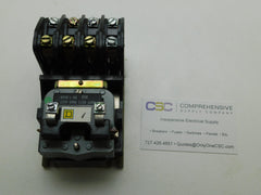 8903L040 - Square D 30A Amp 600V 4P Pole Electrically Held Lighting Contactor W/110V-120V@50/60Hz Coil