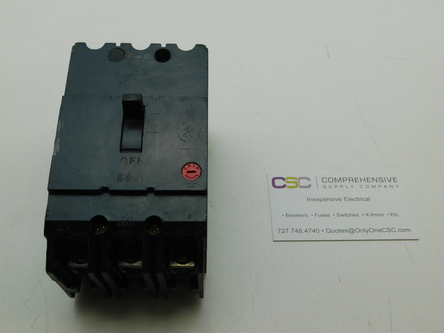 TEY350 - GE 50A Amp 3P Pole 14kA@480/277V Bolt On Circuit Breaker