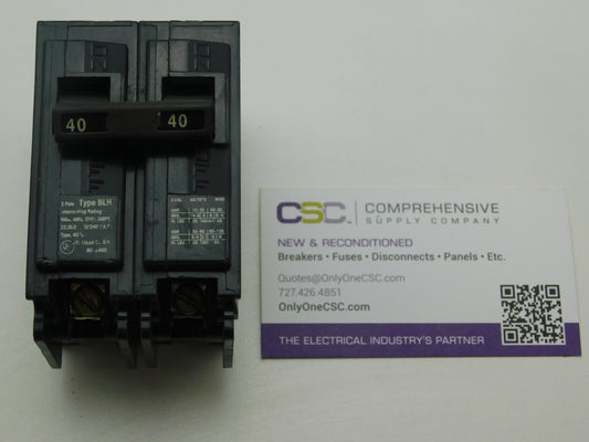 B240H - Siemens 40A Amp 2P Pole 22kA@120/240V Bolt On Circuit Breaker-Older Series