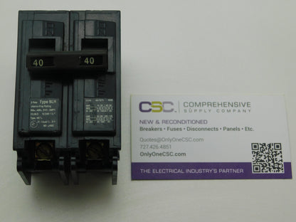 B240H - Siemens 40A Amp 2P Pole 22kA@120/240V Bolt On Circuit Breaker-Older Series