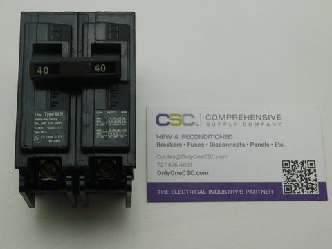 B240H - Siemens 40A Amp 2P Pole 22kA@120/240V Bolt On Circuit Breaker-Older Series