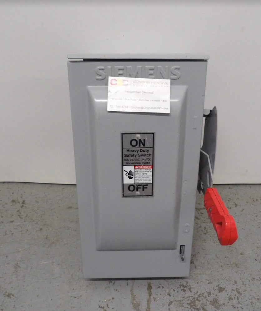 HF221NR - Siemens 30A Amp 2P Pole 240V Nema 3R Fusible Heavy Duty Safety Switch