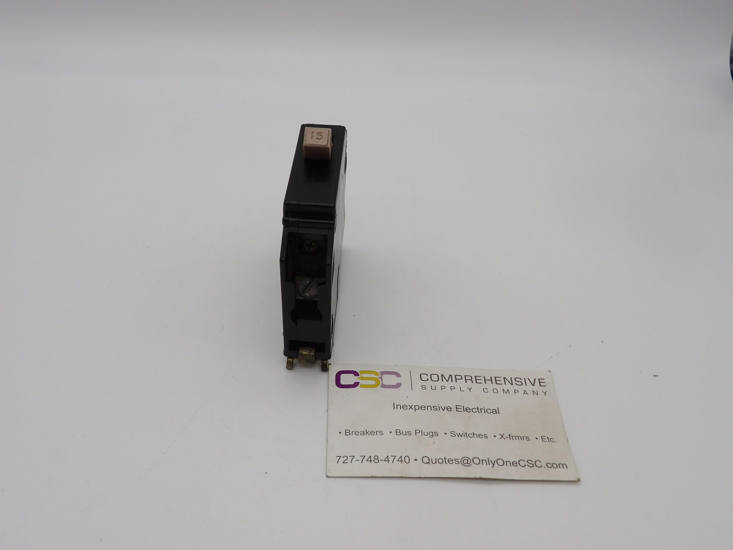 CH115 - Cutler Hammer 15A Amp 1P Pole 10kA@120/240V Plug On Circuit Breaker W/ Metal Foot