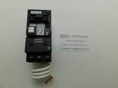 QF260A - Siemens 60A Amp 2P Pole 10kA@120/240V Plug On Ground Fault GFCI Circuit Breaker