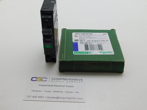 QO115PAFGF - Square D 15A Amp 1P Pole 10kA@120V Plug On Neutral Dual Function AFCI/GFCI Circuit Breaker