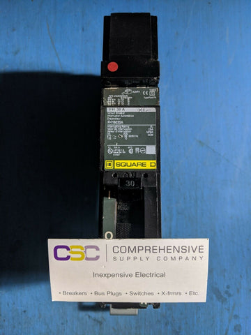FH16030A - Square D 30A Amp 1P Pole 65kA@277V I-Line Plug On Circuit Breaker W/Green Label
