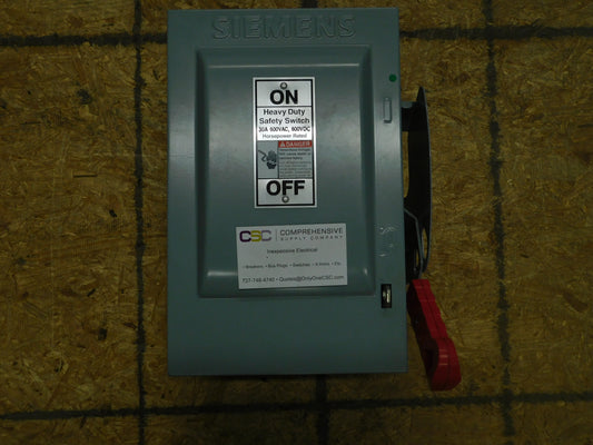 HNF261 - Siemens 30A Amp 2P Pole 600V Nema 1 Non-Fusible Safety Switch