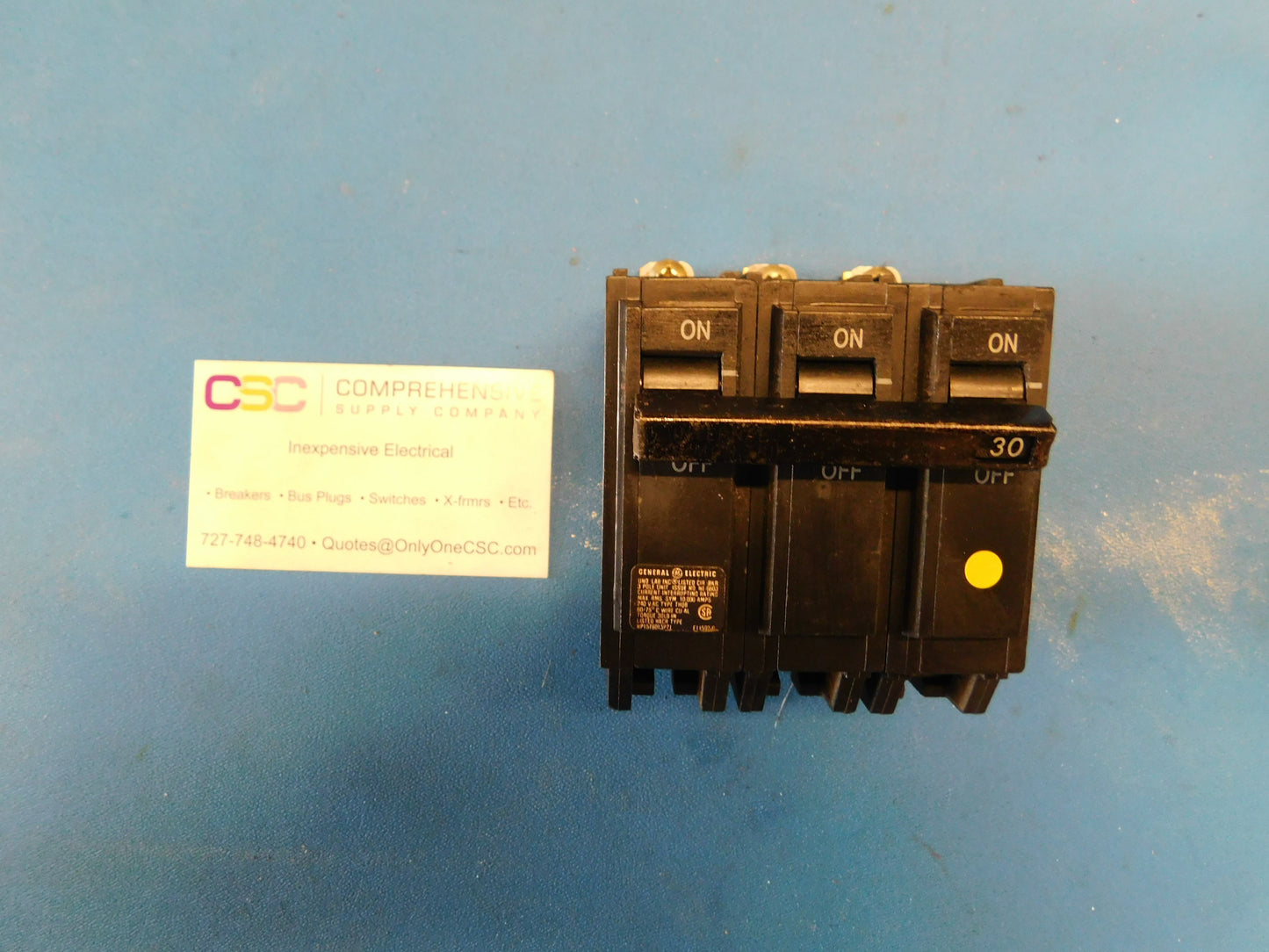 THQB32030 - GE 30A Amp 3P Pole 10kA@240V Bolt On Circuit Breaker - Older Series