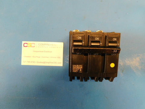THQB32030 - GE 30A Amp 3P Pole 10kA@240V Bolt On Circuit Breaker - Older Series