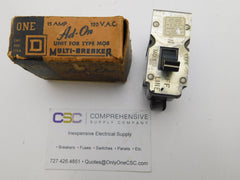 115A - Square D 15A Amp 1P Pole 120V Mo1 Add On Unit For Mo8 Multi-Breaker