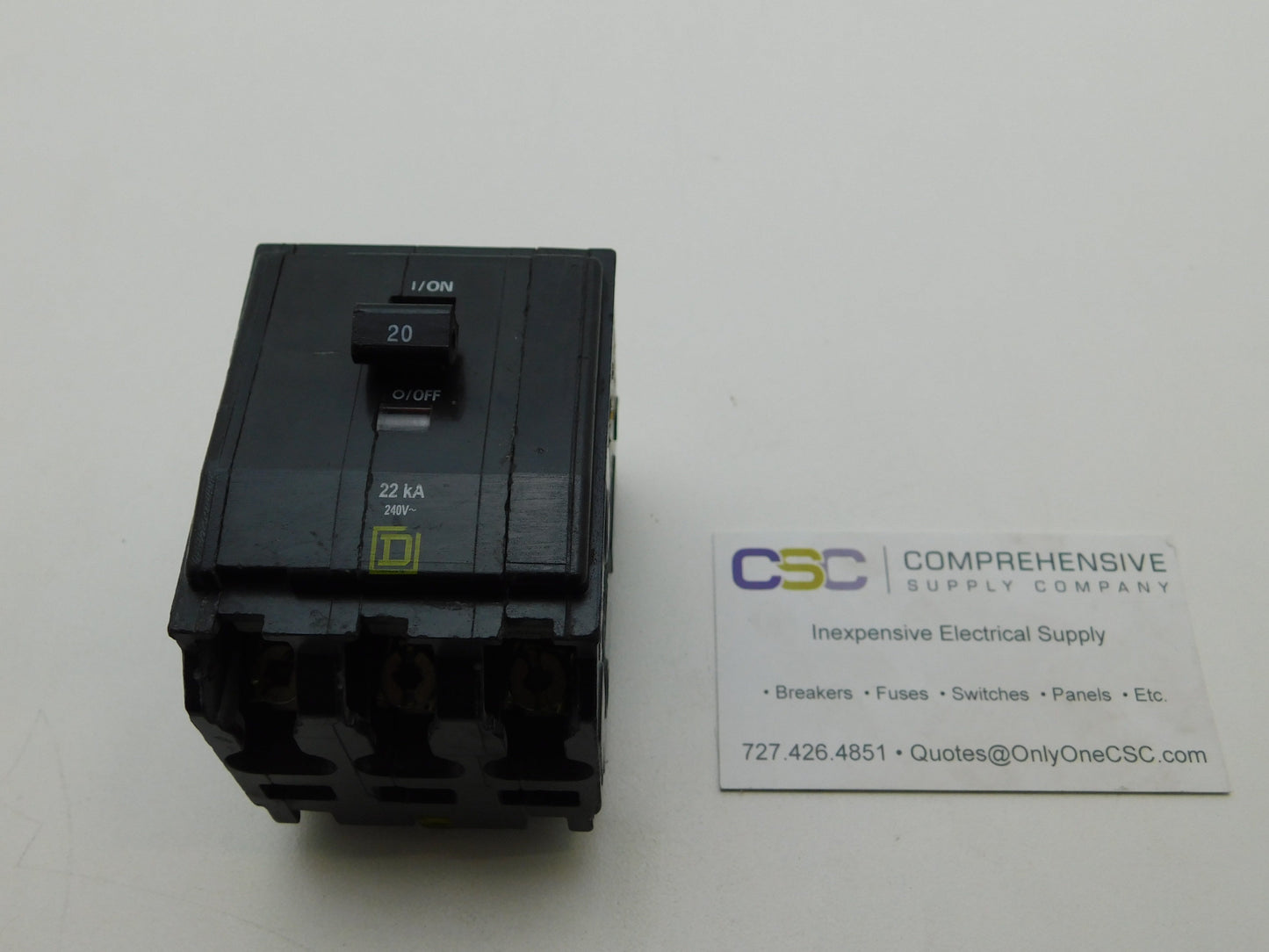 QOB320VH - Square D 20A Amp 3P Pole 22kA@240V Bolt On Circuit Breaker