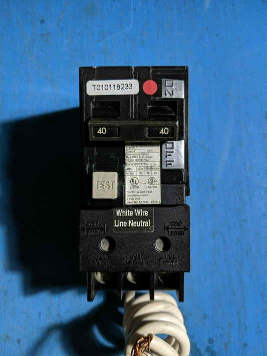 BF240 - Siemens 40A Amp 2P Pole 10kA@120/240V Bolt On Ground Fault GFCI Circuit Breaker