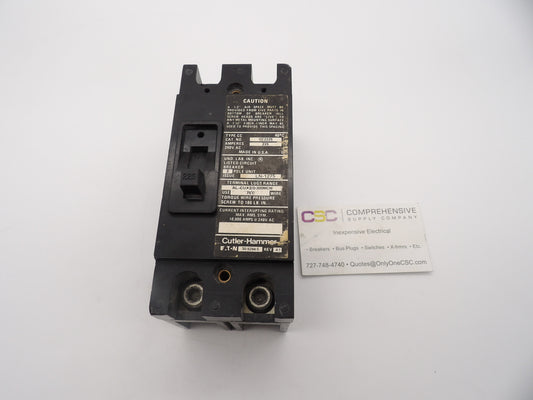 CC2225 - Cutler Hammer 225A Amp 2P Pole 10kA@240V Bolt On Main Circuit Breaker