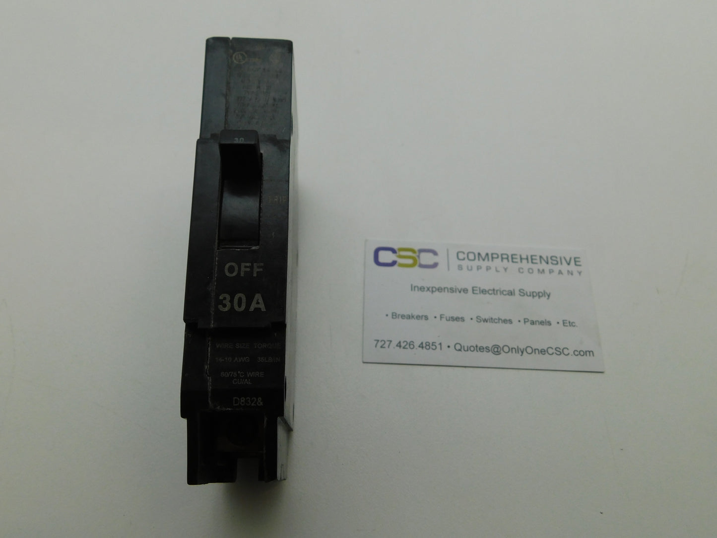 TEY130 - GE 30A Amp 1P Pole 14kA@277V Bolt On Circuit Breaker