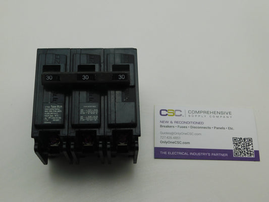 B330H - Siemens 30A Amp 3P Pole 22kA@120/240V Bolt On Circuit Breaker - Older Series