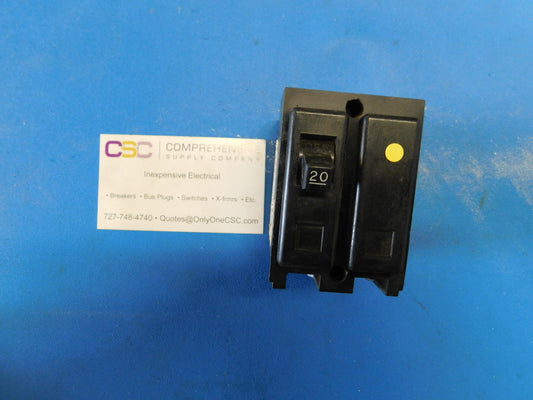 QNBL2020 - Westinghouse 20A Amp 2P Pole 10kA@120/240V Bolt On Quicklag Circuit Breaker