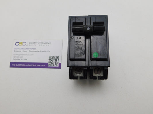 THQL2170 - GE 70A Amp 2P Pole 10kA@120/240V Plug On Circuit Breaker