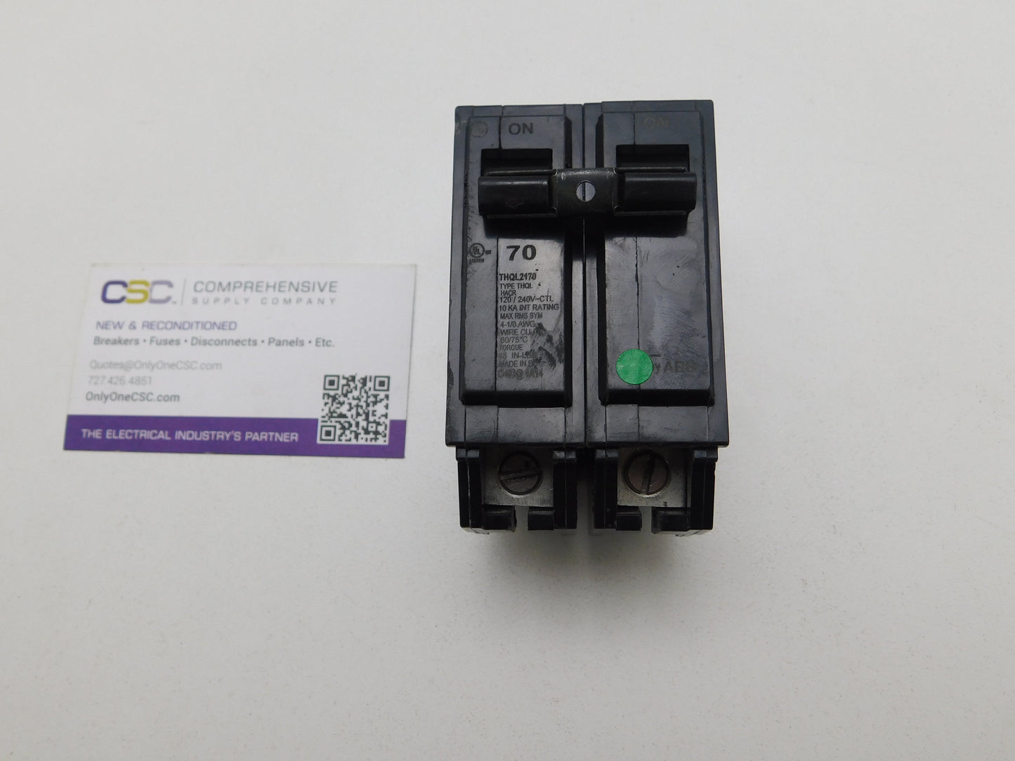 THQL2170 - GE 70A Amp 2P Pole 10kA@120/240V Plug On Circuit Breaker