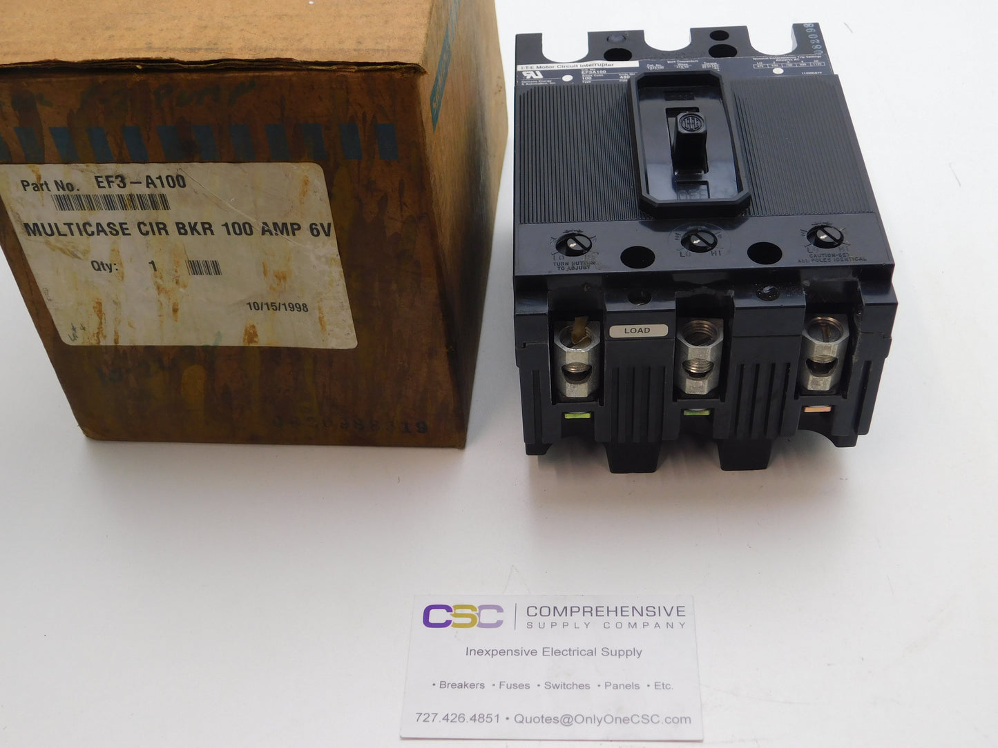 EF3A100 - ITE 100A Amp 3P Pole 600V 14kA@480V Bolt On Circuit Breaker
