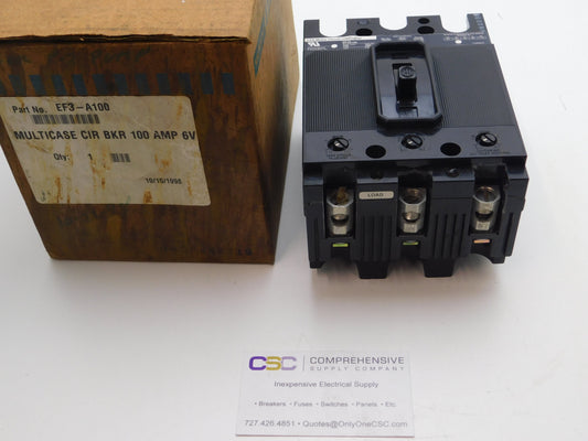 EF3A100 - ITE 100A Amp 3P Pole 600V 14kA@480V Bolt On Circuit Breaker