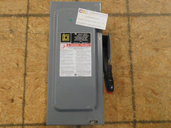 H321N - Square D 30A Amp 3P Pole 240V Nema 1 Fusible Safety Switch W/Neutral