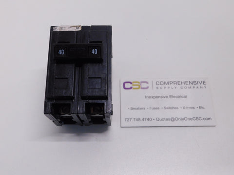 QBHW2040 - Eaton 40A Amp 2P Pole 22kA@120/24V Bolt On Quicklag Circuit Breaker