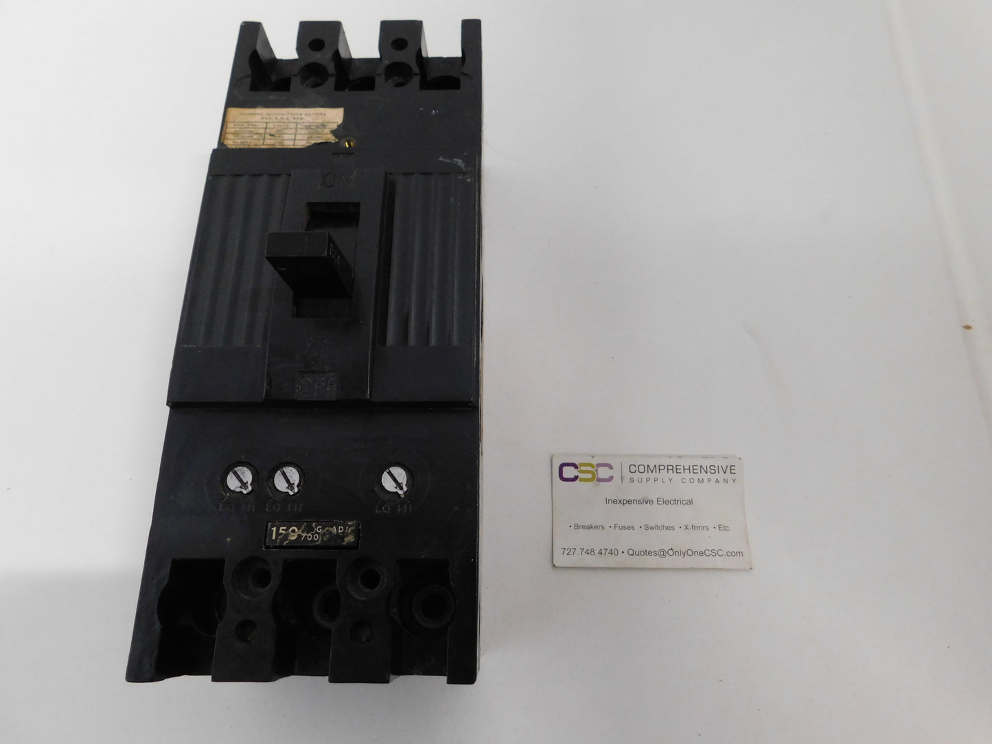 TFJ236150 - GE 150A Amp 3P Pole 600V 22kA@480V Bolt On Circuit Breaker