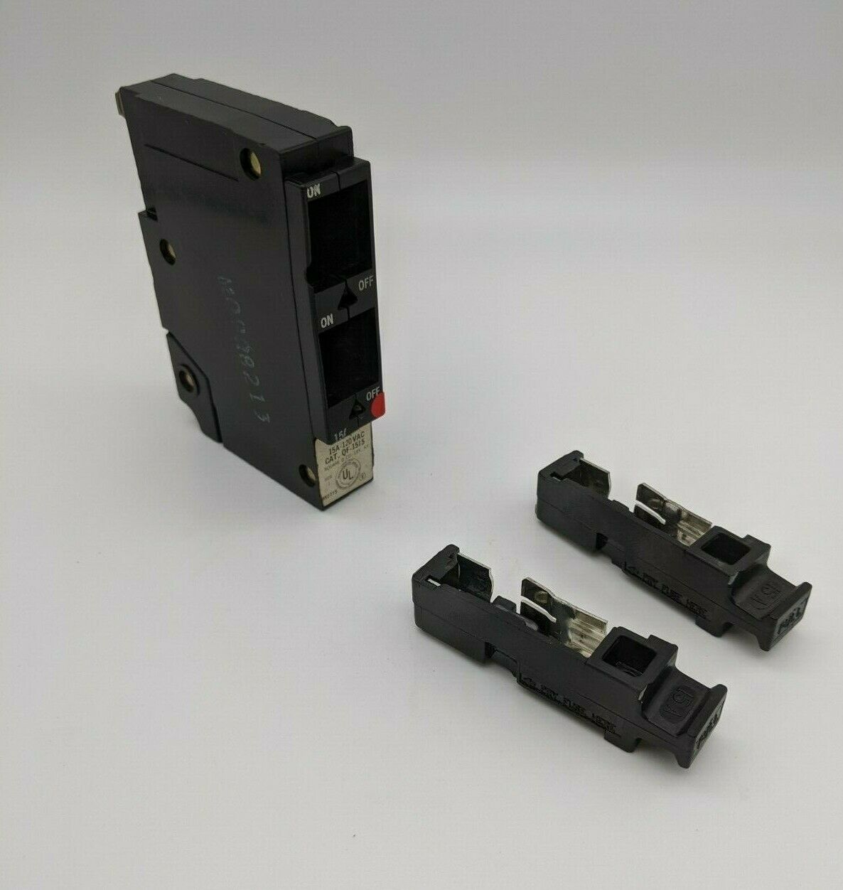 QF-1515 - Square D 15/15A Amp 2X1P Pole 10kA@120V Plug On Duplex Fuse Pull Circuit Breaker/Misc Switch