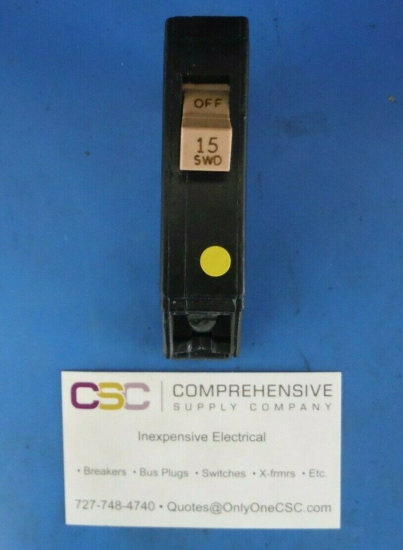 CH115 - Cutler Hammer 15A Amp 1P Pole 10kA@120/240V Plug On Circuit Breaker