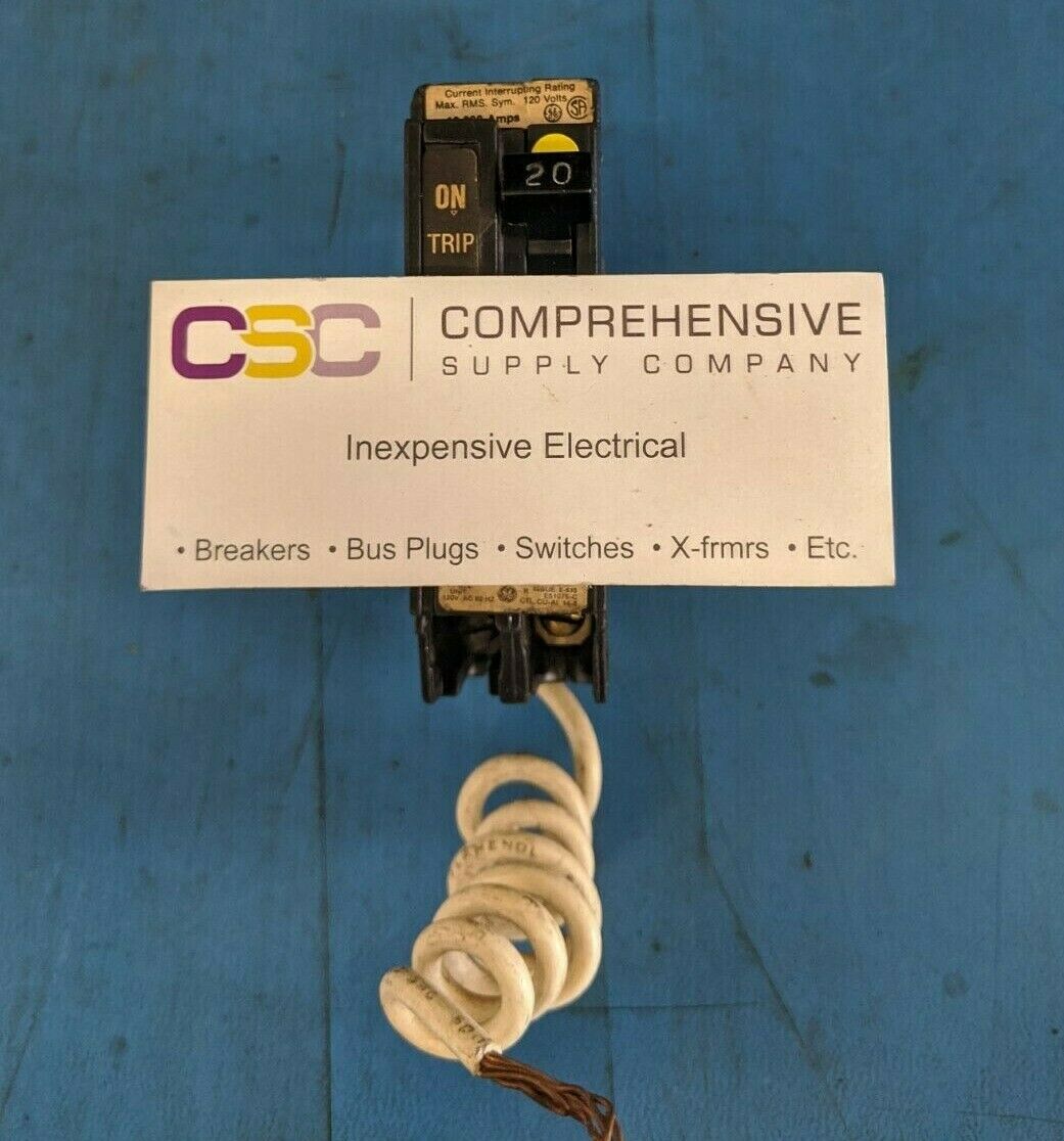 THQB1120GF - GE 20A Amp 1P Pole 10kA@120V Bolt On Ground Fault GFCI Circuit Breaker