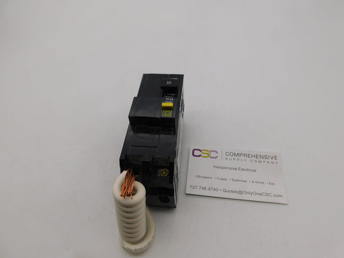 QO250GFI - Square D 50A Amp 2P Pole 10kA@120/240V Plug On Ground Fault GFCI Circuit Breaker