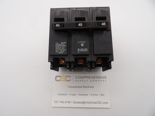 B345 - Siemens 45A Amp 3P Pole 10kA@240V Bolt On Circuit Breaker - Older Series