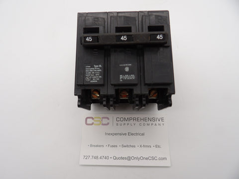 B345 - Siemens 45A Amp 3P Pole 10kA@240V Bolt On Circuit Breaker - Older Series