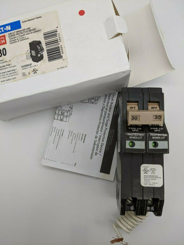 CH230SUR - Cutler Hammer 30A Amp 2P Pole 10kA@120/240V Plug On Surge Protective Circuit Breaker