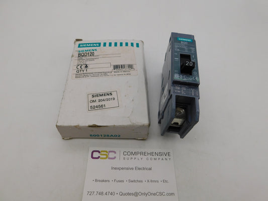 BQD120 - Siemens 20A Amp 1P Pole 120/277V 14kA@277V Bolt On Gray Circuit Breaker