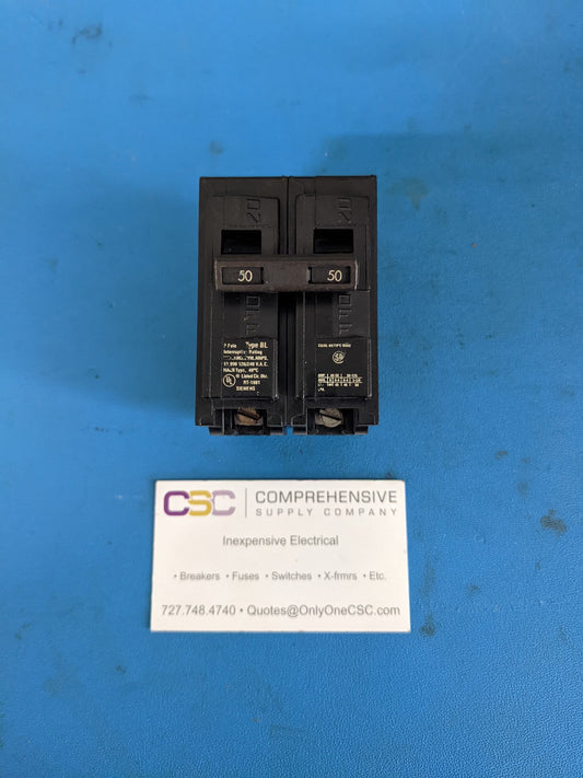 B250 - Siemens 50A Amp 2P Pole 10kA@120/240V Bolt On Circuit Breaker - Older Series