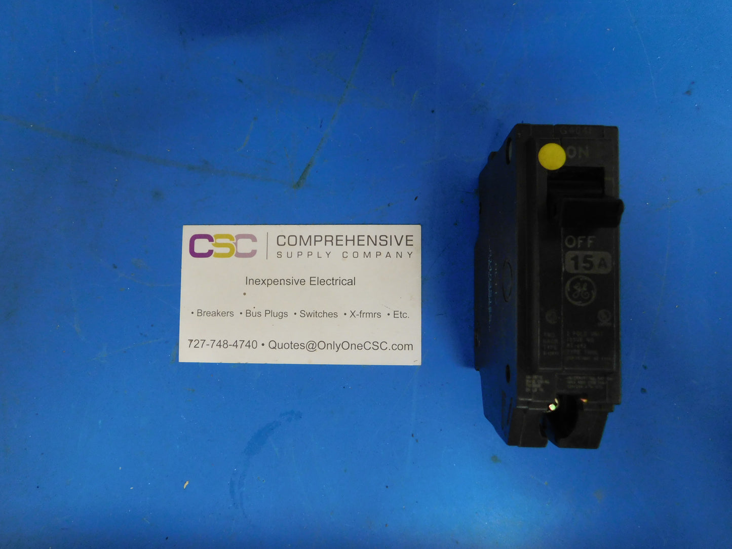 THQL1115 - GE 15A Amp 1P Pole 10kA@120/240V Plug On Circuit Breaker