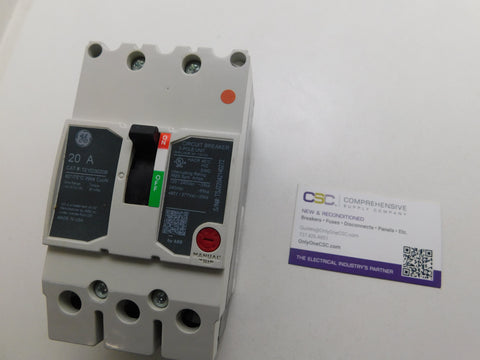 TEYD3020B - GE 20A Amp 3P Pole 25kA@480Y/277V Bolt On Circuit Breaker