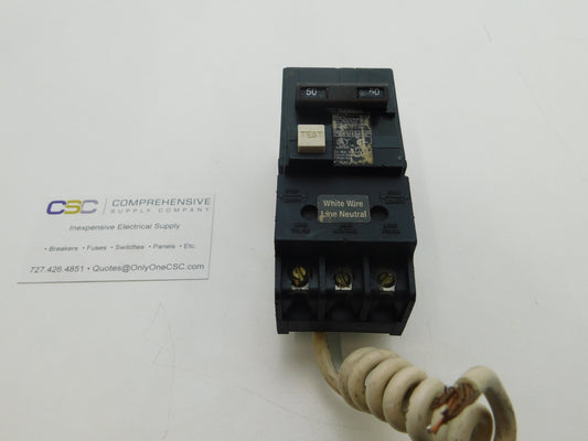 QF250 - Siemens 50A Amp 2P Pole 10kA@120/240V Plug On Ground Fault GFCI Circuit Breaker