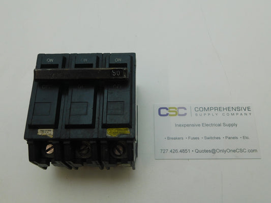 THQL32050 - GE 50A Amp 3P Pole 10kA@240V Plug On Circuit Breaker - Older Series