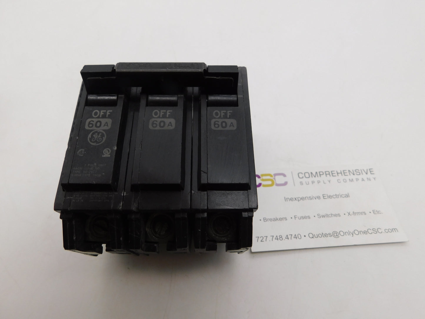 THQB32060 - GE 60A Amp 3P Pole 10kA@240V Bolt On Circuit Breaker