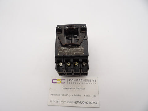 Q23030 - ITE 30A/30A/30A/30A Amp 4P (2P/2P) Pole 10kA@120/240V Plug On Quadplex Circuit Breaker