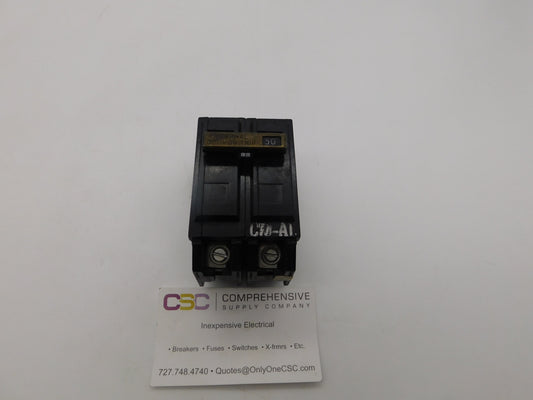 TQL2150 - GE 50A Amp 2P Pole 10kA@120/240V Plug On Circuit Breaker - Older Series