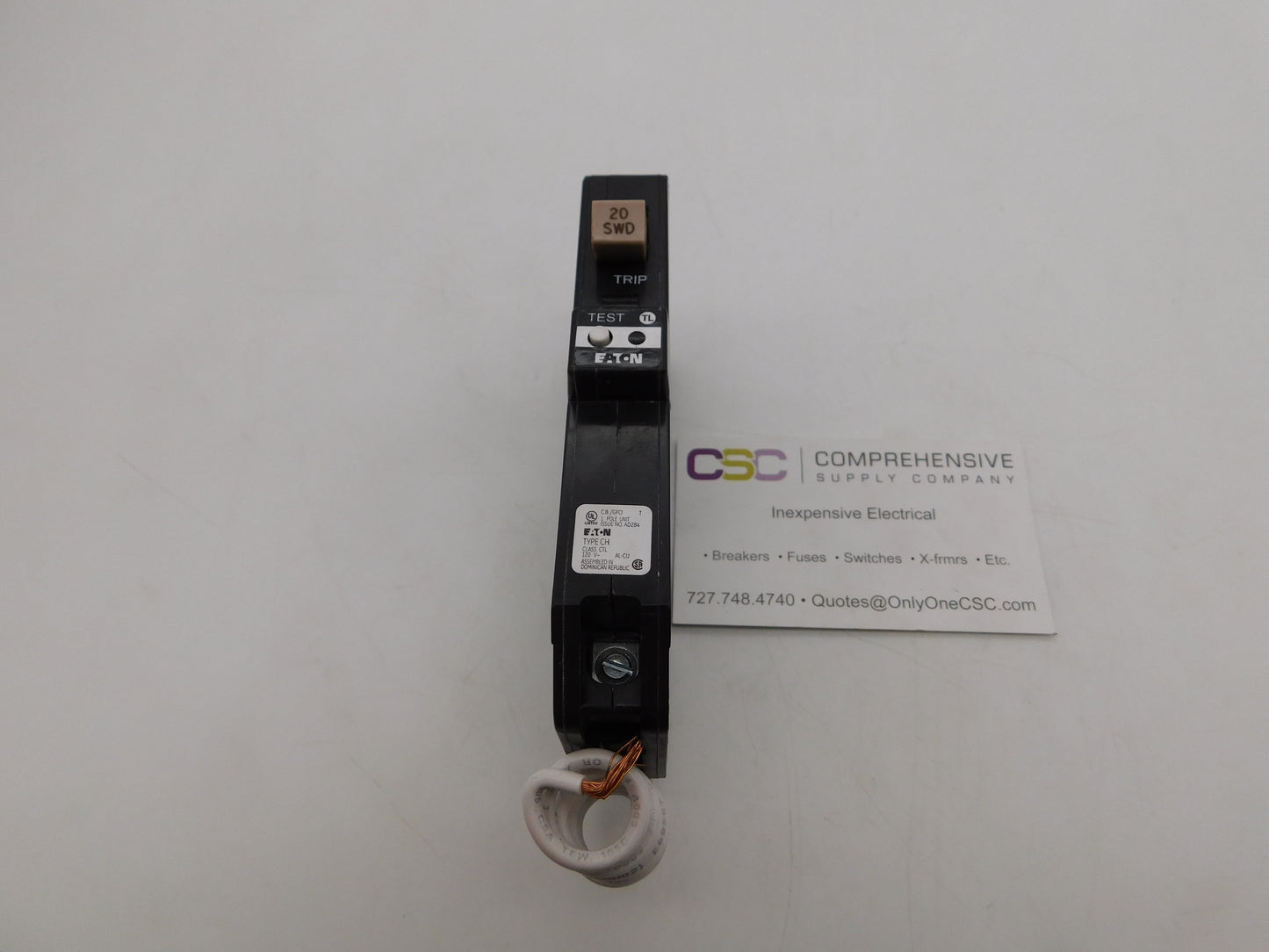 CHFN120GF - Eaton 20A Amp 1P Pole 10kA@120V Plug On Ground Fault GFCI Circuit Breaker