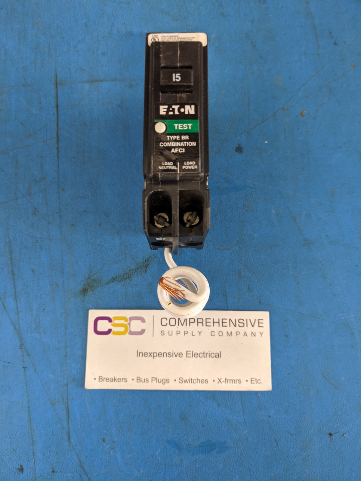BRCAF115 - Eaton 15A Amp 1P Pole 10kA@120V Plug On Combo Arc Fault AFCI Circuit Breaker