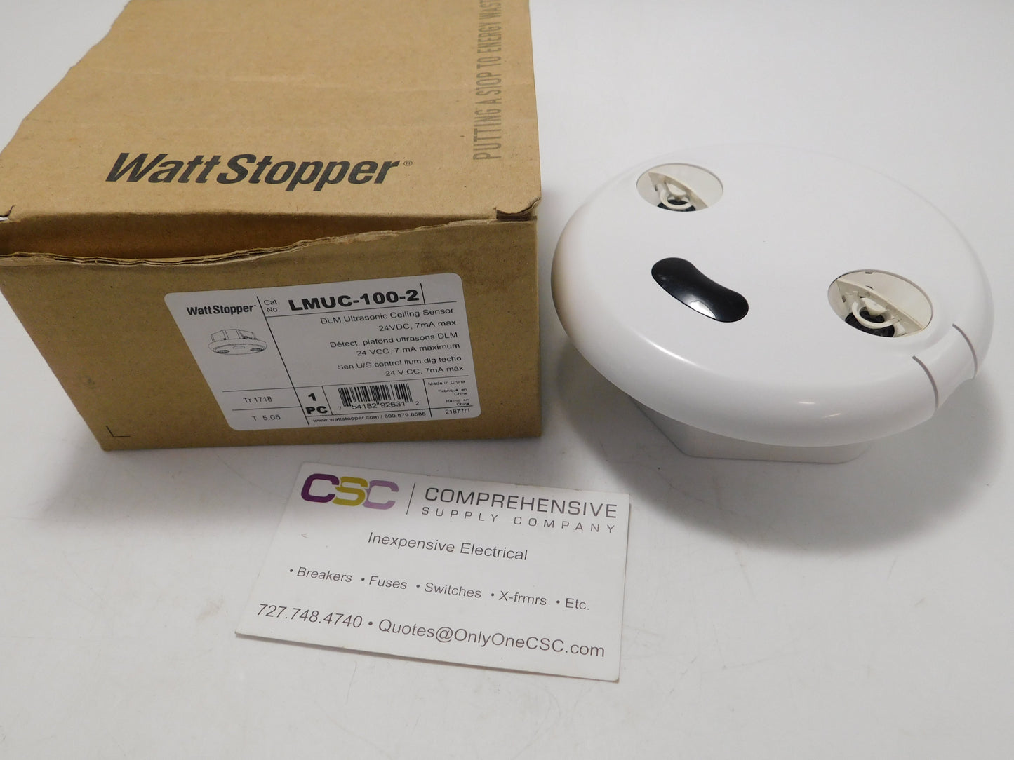 LMUC-100-2 - Wattstopper 24Vdc 1000 Sq Ft Digital Ultrasonic Occupany Sensor
