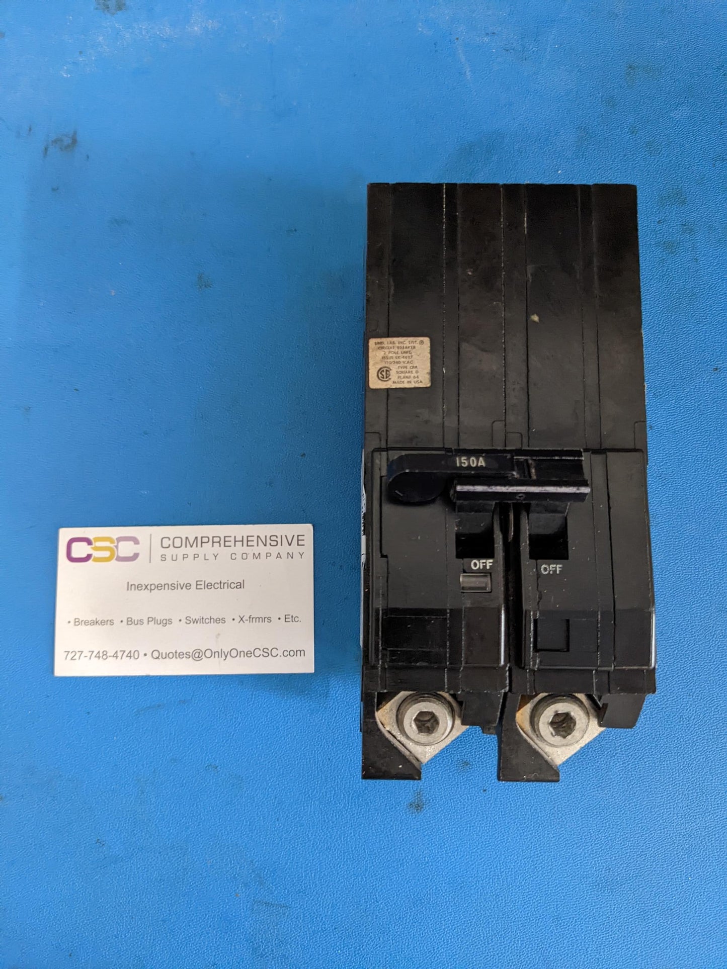 Q12150 - Square D 150A Amp 2P Pole 10kA@120/240V Plug On Circuit Breaker
